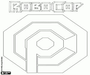 kolorowanka Logo OCP z Robocop