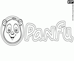 kolorowanka Logo Panfu z panda
