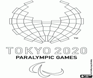 kolorowanka Logo Paraolimpijskie Igrzyska Tokio 2020