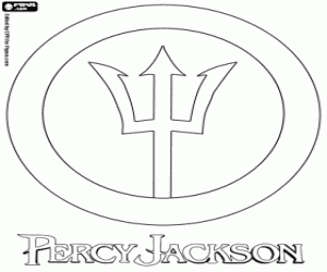 kolorowanka Logo Percy Jackson