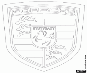 kolorowanka Logo Porsche