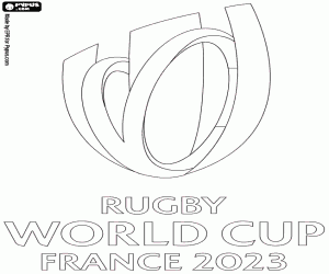 kolorowanka Logo Pucharu Świata w Rugby 2023