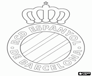 kolorowanka Logo RCD Espanyol Barcelona