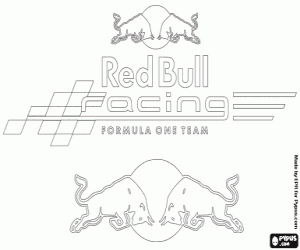 kolorowanka Logo Red Bull Racing