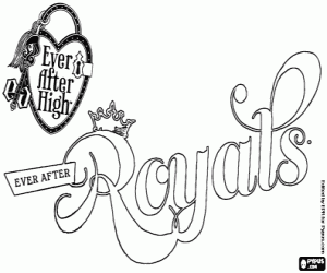 kolorowanka Logo Royals, Ever After High
