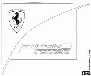 kolorowanka Logo Scuderia Ferrari