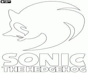 kolorowanka Logo Sonic The Hedgehog