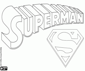 kolorowanka Logo Superman