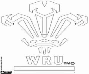 kolorowanka Logo teamu walijskiego rugby krajowych