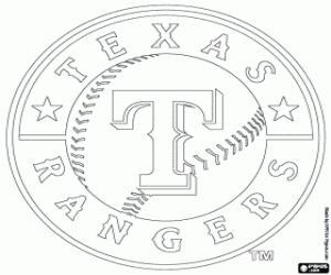 kolorowanka Logo Texas Rangers