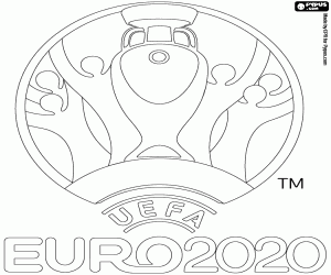 kolorowanka Logo UEFA Euro 2020