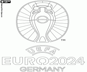 kolorowanka Logo UEFA Euro 2024 Niemcy
