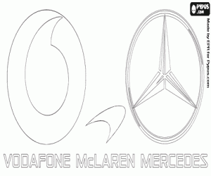 kolorowanka Logo Vodafone McLaren Mercedes