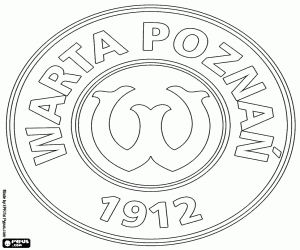 kolorowanka Logo z Warta Poznań