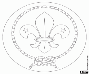 kolorowanka Logo WOSM, fleur-de-lis