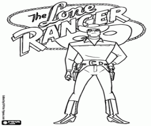 kolorowanka Lone Ranger z logo