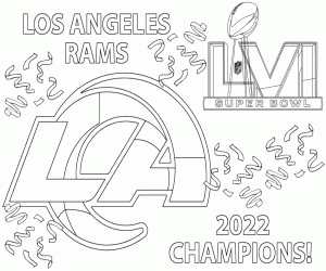 kolorowanka Los Angeles Rams, Super Bowl 2022