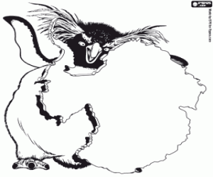 kolorowanka Lovelace pingwina gryzie lodu