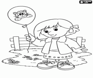 kolorowanka Lucy z balonem