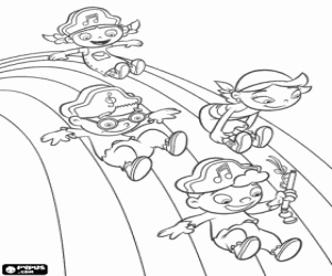 kolorowanka Mali Einsteini piratów i tęczy