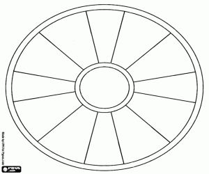kolorowanka Mandali z pierścieni i zaokrągleń