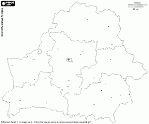 kolorowanka Mapa Białorusi