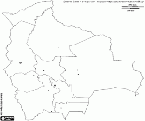 kolorowanka Mapa Boliwii