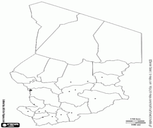 kolorowanka Mapa Czadu