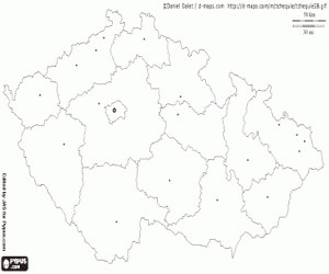 kolorowanka Mapa Czechy