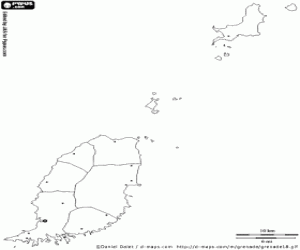 kolorowanka Mapa Grenada