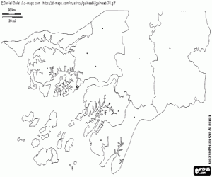 kolorowanka Mapa Gwinea Bissau