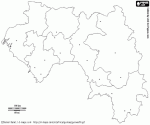 kolorowanka Mapa Gwinea