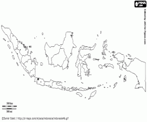 kolorowanka Mapa Indonezja