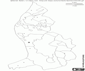 kolorowanka Mapa Liechtensteinu