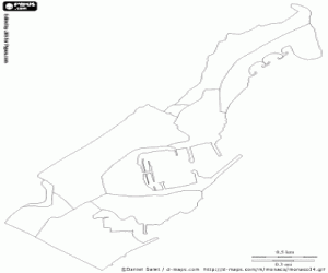 kolorowanka Mapa Monako