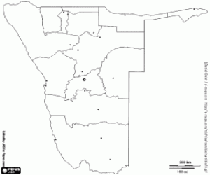 kolorowanka Mapa Namibii
