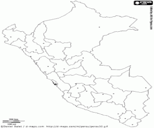 kolorowanka Mapa Peru