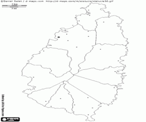kolorowanka Mapa Saint Lucia