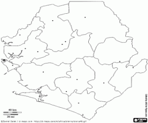 kolorowanka Mapa Sierra Leone