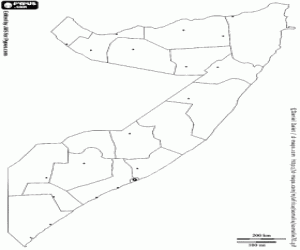 kolorowanka Mapa Somalia