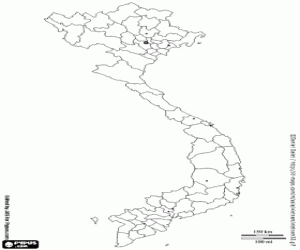 kolorowanka Mapa Wietnam