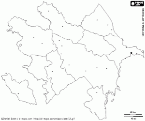 kolorowanka Mapę Azerbejdżanu