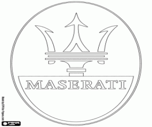 kolorowanka Maserati logo