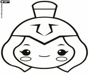 kolorowanka Maska bogini Atena