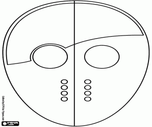 kolorowanka Maska Jasona do dostosowania