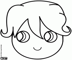 kolorowanka Maska twarz dziecka