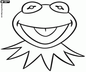 kolorowanka Maska żaba Kermit