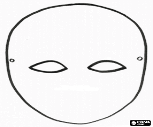 kolorowanka Maski karnawałowe do dekoracji