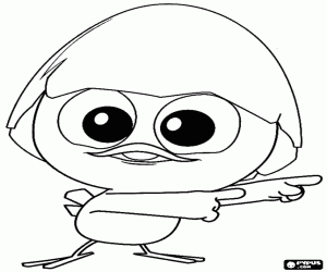 kolorowanka Małe pisklę Calimero