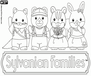 kolorowanka Małe zwierzęta Sylvanian Families